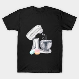 Mixer Kitchen Cooking Tool With Macaroons T-Shirt
